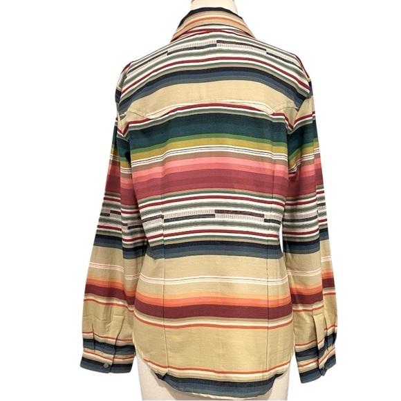 Tasha Polizzi Womens Western Button Down Striped Long Sleeve XL & Medium - Picture 4 of 11